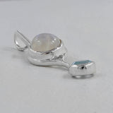 Rainbow Moonstone Silver Pendant