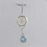 Rainbow Moonstone Silver Pendant