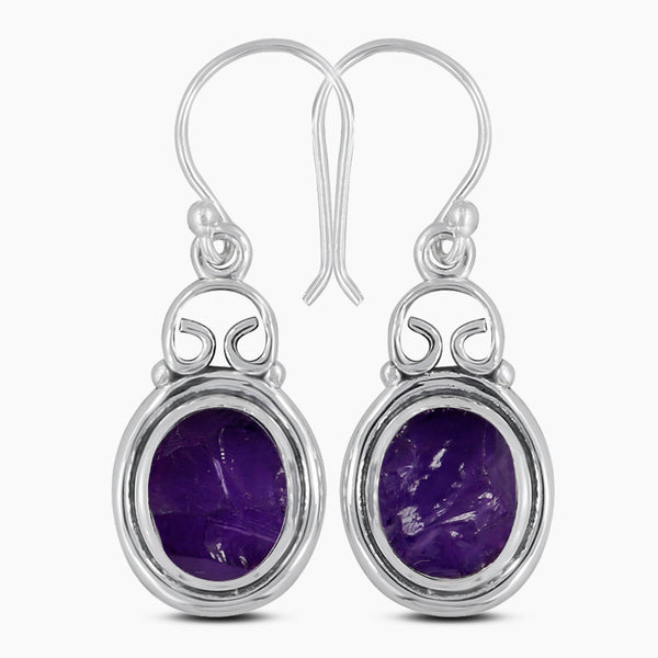Amethyst Silver Earrings