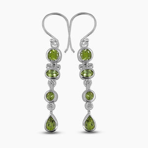 Peridot Silver Earrings