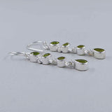 Peridot Silver Earrings