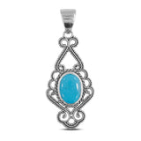 Blue Kyanite Gemstone Silver Pendant