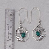 Malachite Silver Earrings