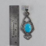 Blue Kyanite Gemstone Silver Pendant