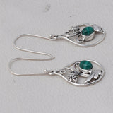 Malachite Silver Earrings