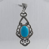 Blue Kyanite Gemstone Silver Pendant