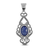 Blue Kyanite Gemstone Silver Pendant