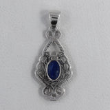 Blue Kyanite Gemstone Silver Pendant