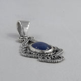 Blue Kyanite Gemstone Silver Pendant