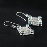 Peridot Tarakashi Designer Silver Earrings