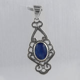 Blue Kyanite Gemstone Silver Pendant