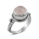 Natural Rainbow Moonstone Silver Ring