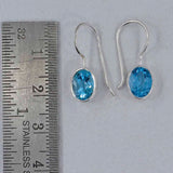 Hessonite Silver Earring