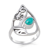 Genuine Malachite 925 Sterling Silver Ring