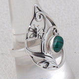 Genuine Malachite 925 Sterling Silver Ring