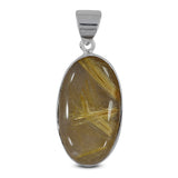 Rutilated Quartz Silver Pendant