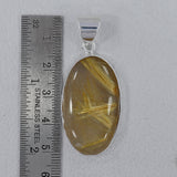 Rutilated Quartz Silver Pendant