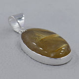 Rutilated Quartz Silver Pendant