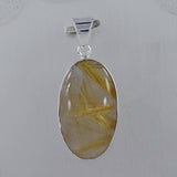 Rutilated Quartz Silver Pendant