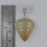 Rutilated Quartz Silver Pendant