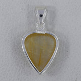 Rutilated Quartz Silver Pendant