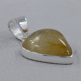 Rutilated Quartz Silver Pendant