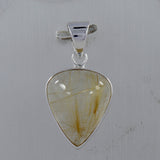 Rutilated Quartz Silver Pendant