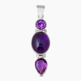 925 Sterling Silver Amethyst Pendants