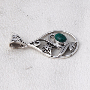 925 Sterling Silver Malachite Pendants