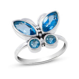 Blue Topaz Silver Ring