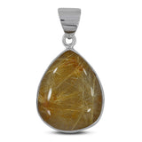 Rutilated Quartz Silver Pendant