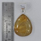 Rutilated Quartz Silver Pendant