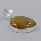 Rutilated Quartz Silver Pendant