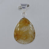 Rutilated Quartz Silver Pendant