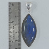 Blue Labradorite Silver Pendant