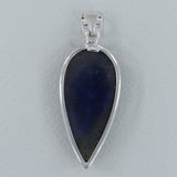 Blue Labradorite Silver Pendant