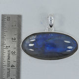 Blue Labradorite Silver Pendant