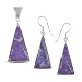 Morado Opal Gemstone Silver Pendant Set