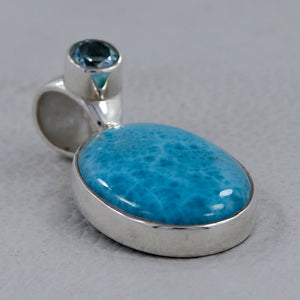 925 Sterling Silver Larimar Pendants