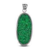 Green Uvarovite 925 Silver Pendant