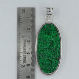 Green Uvarovite 925 Silver Pendant