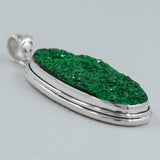 Green Uvarovite 925 Silver Pendant