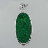 Green Uvarovite 925 Silver Pendant