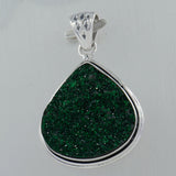 Green Uvarovite 925 Silver Pendant