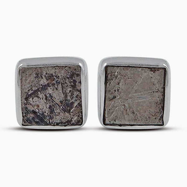 Meteorite Silver Studs Earrings