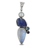 Rainbow Moonstone 925 Silver Pendant