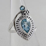 Blue Topaz Sterling Silver Ring