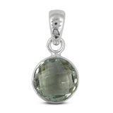 925 Silver Green Amethyst Pendant