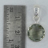 925 Silver Green Amethyst Pendant