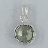 925 Silver Green Amethyst Pendant